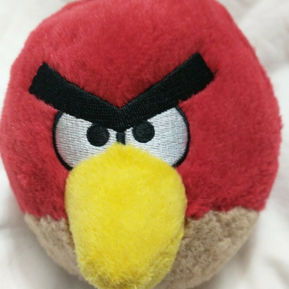 RED ANGRY BIRDS 5" PLUSH 2010 COMMONWEALTH